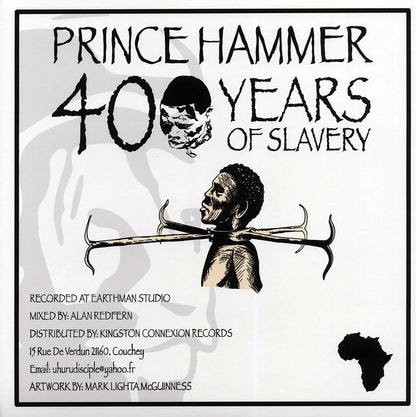 Prince Hammer - 400 Years Of Slavery  /  Alan Redfern - 400 Years Dub; Alan Redfern - 400 years Dub Version 2 12" Vinyl Record