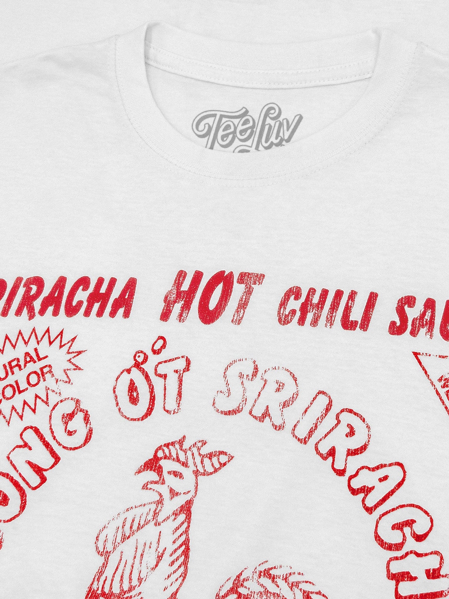 Sriracha Label T-Shirt - White