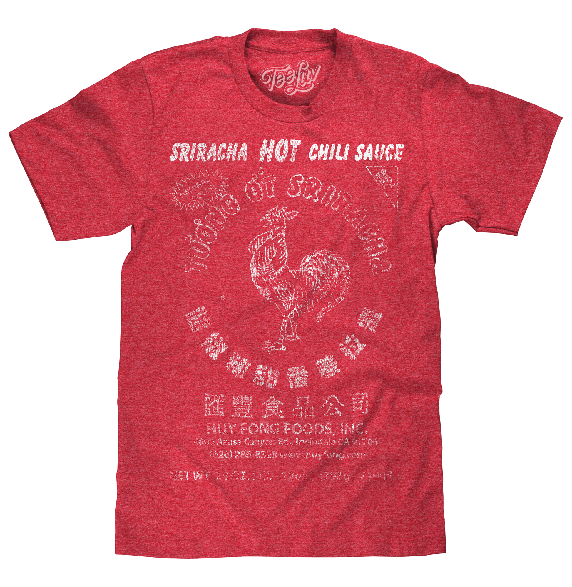 Sriracha Label Mens T Shirt Red