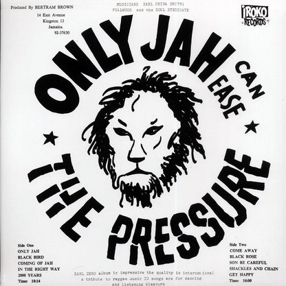 Earl Zero - Only Jah Can Ease The Pressure Vinyl Record
