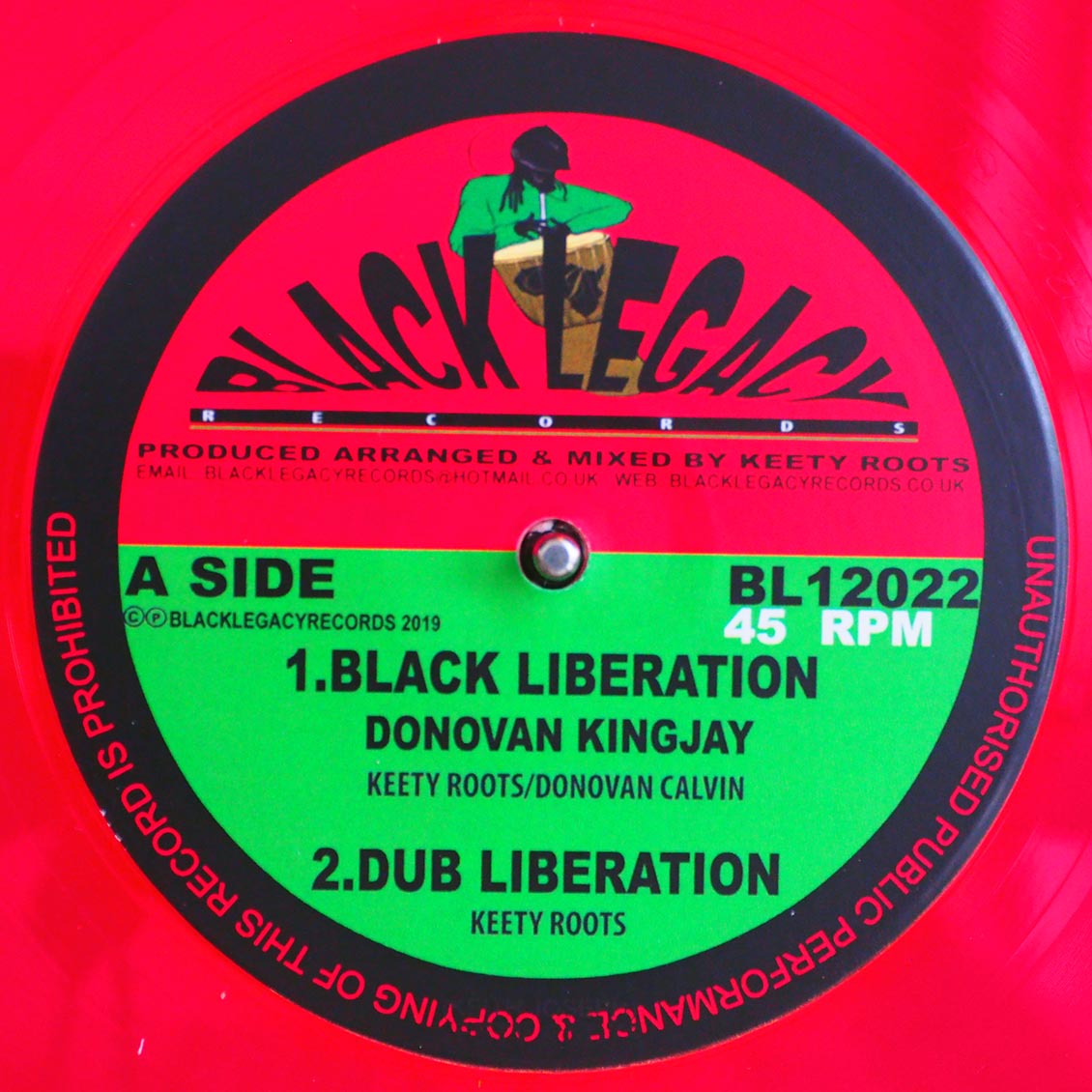 Donovan Kingjay - Black Liberation; Ketty Roots - Dub Liberation  /  Donovan Kingjay - Great Steve Biko; Keety Roots - Great Dub (red vinyl) 12" Vinyl Record