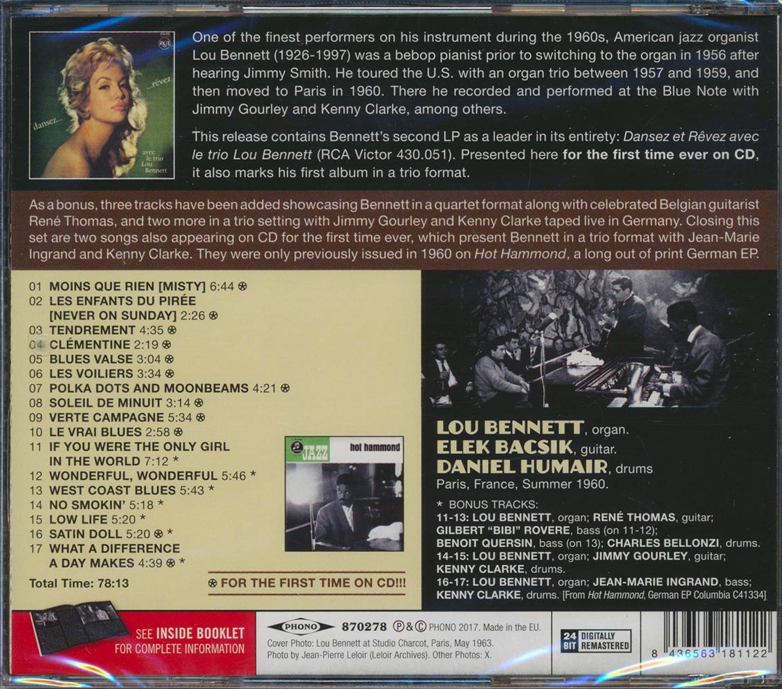 Lou Bennett - Dansez Et Revez (+7 bonus tracks) (incl. large booklet) (24-bit mastering) (remastered) Music CD