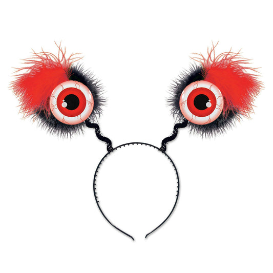 Furry Red Eyeball Boppers Headband