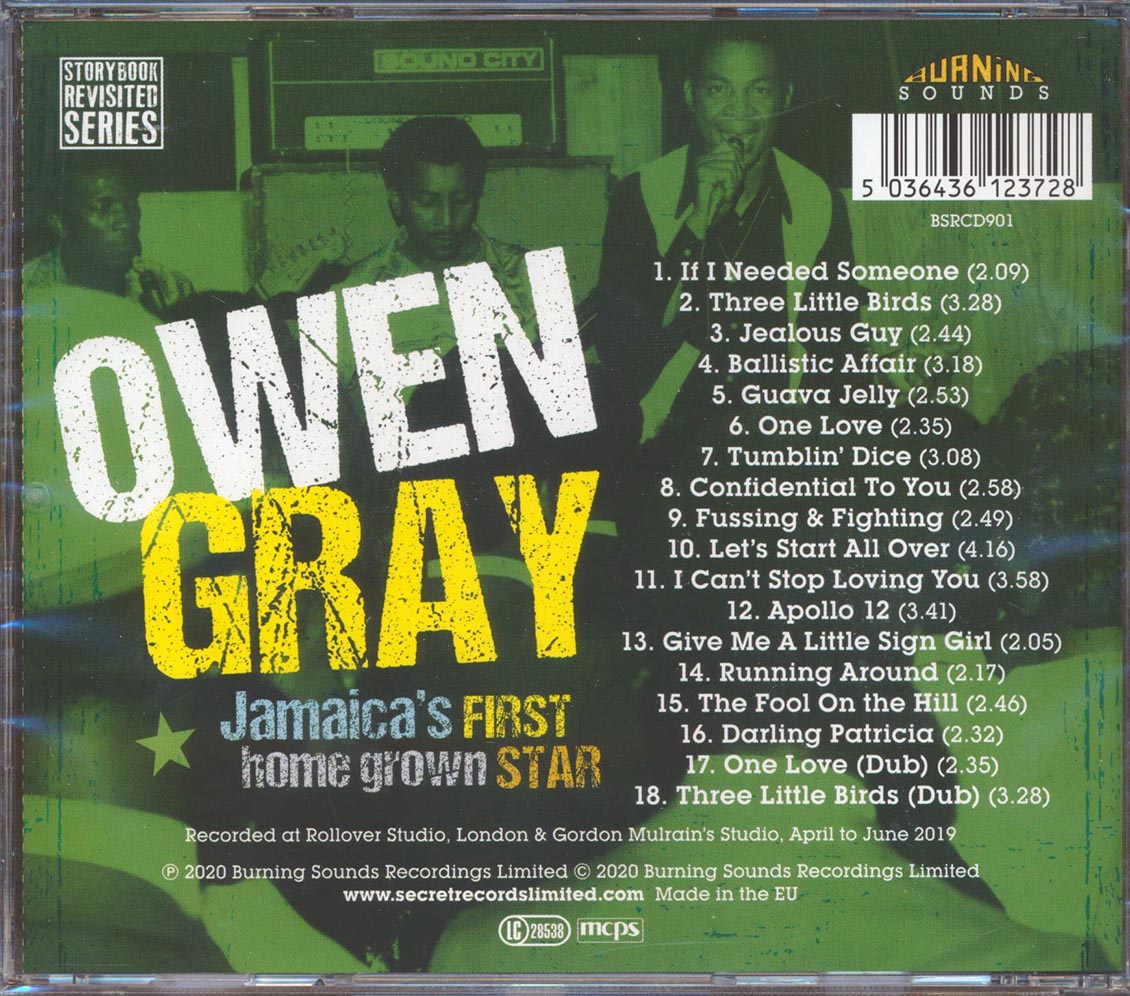 Owen Gray Jamaica's First Home Grown Star Music CD