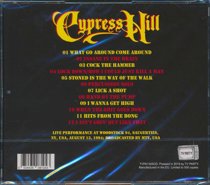 Cypress Hill Woodstoned Live At The Woodstock Festival 1994 TV Broadcast ltd 500 copies made Music CD