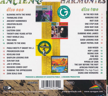 Augustus Pablo - Ancient Harmonies: Blowing With The Wind + Rockers Comes East + One Step Dub + Rising Sun (4 albums on 2 CDs) (39 tracks) (2xCD) (deluxe 3-fold digipak) Music CD
