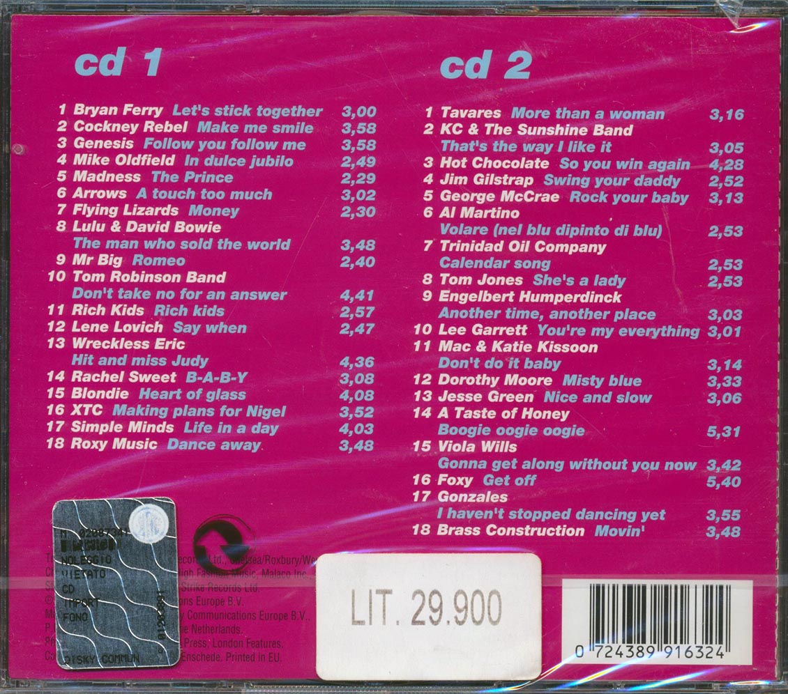 Genesis Hot Chocolate XTC Roxy Music Etc Greatest Hits Of The 70s Volume 4 36 tracks 2xCD Music CD