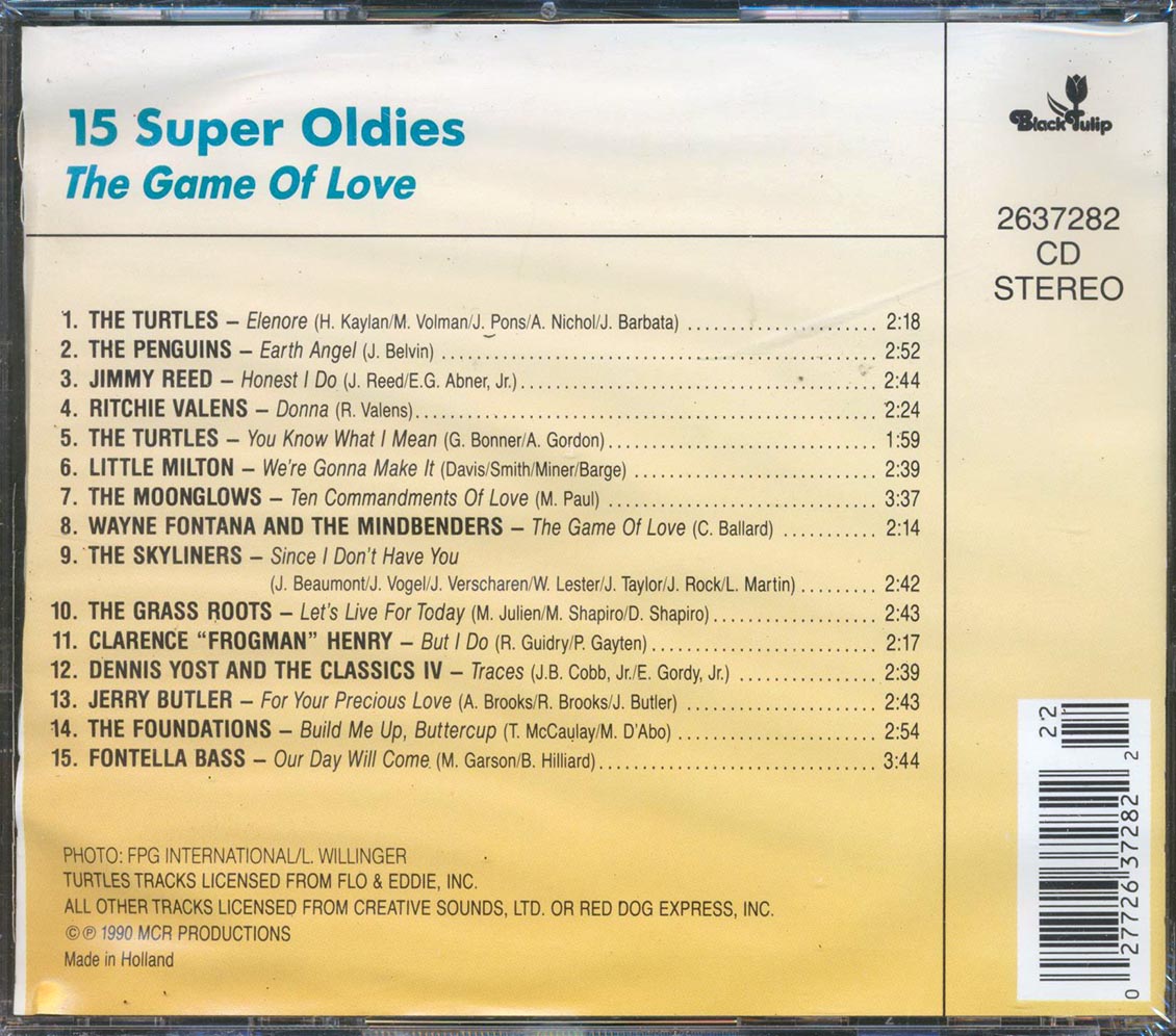 Ritchie Valens, The Turtles, The Moonglows, The Grass Roots, Etc. - 15 Super Oldies: The Game Of Love Music CD