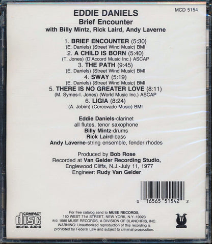 Eddie Daniels - Brief Encounter Music CD