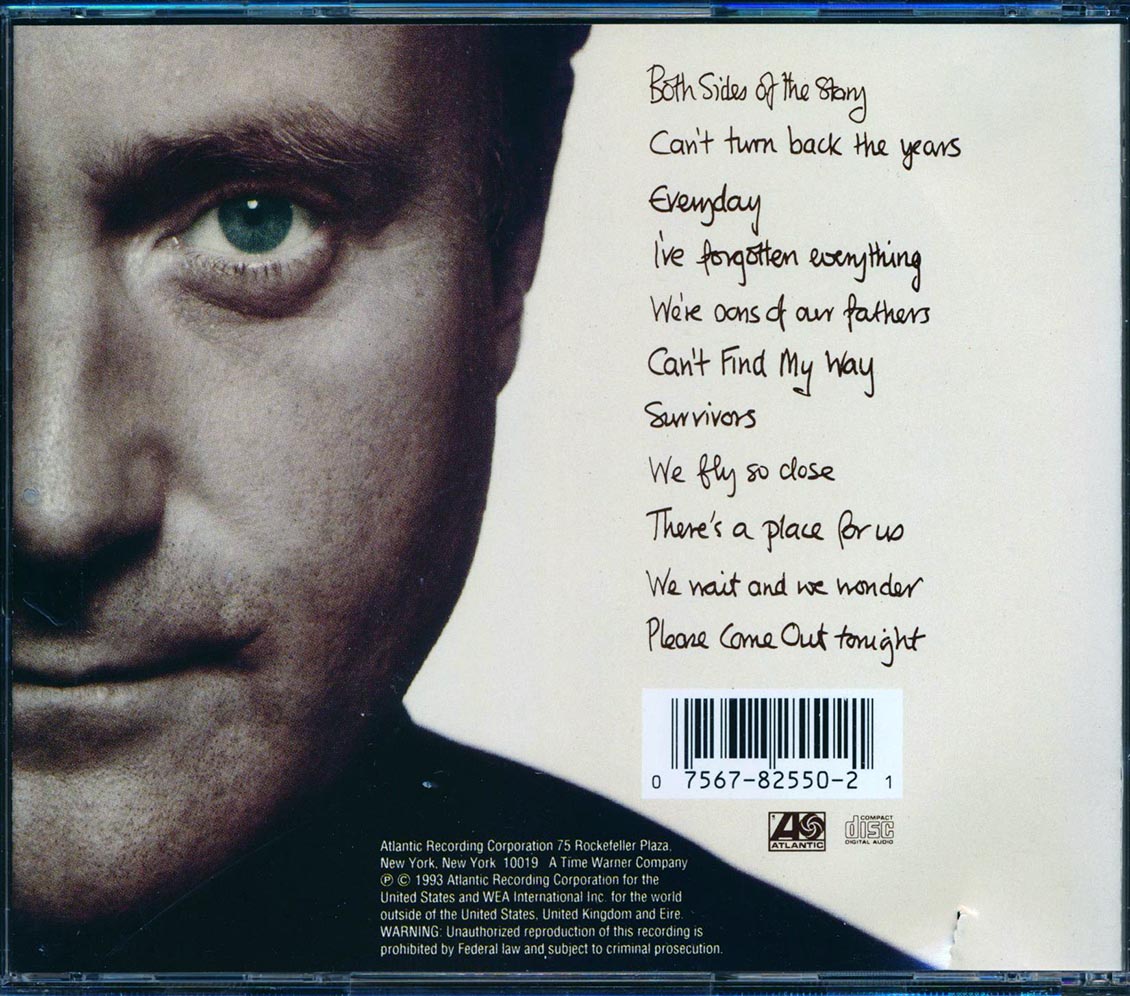 Phil Collins - Both Sides Music CD
