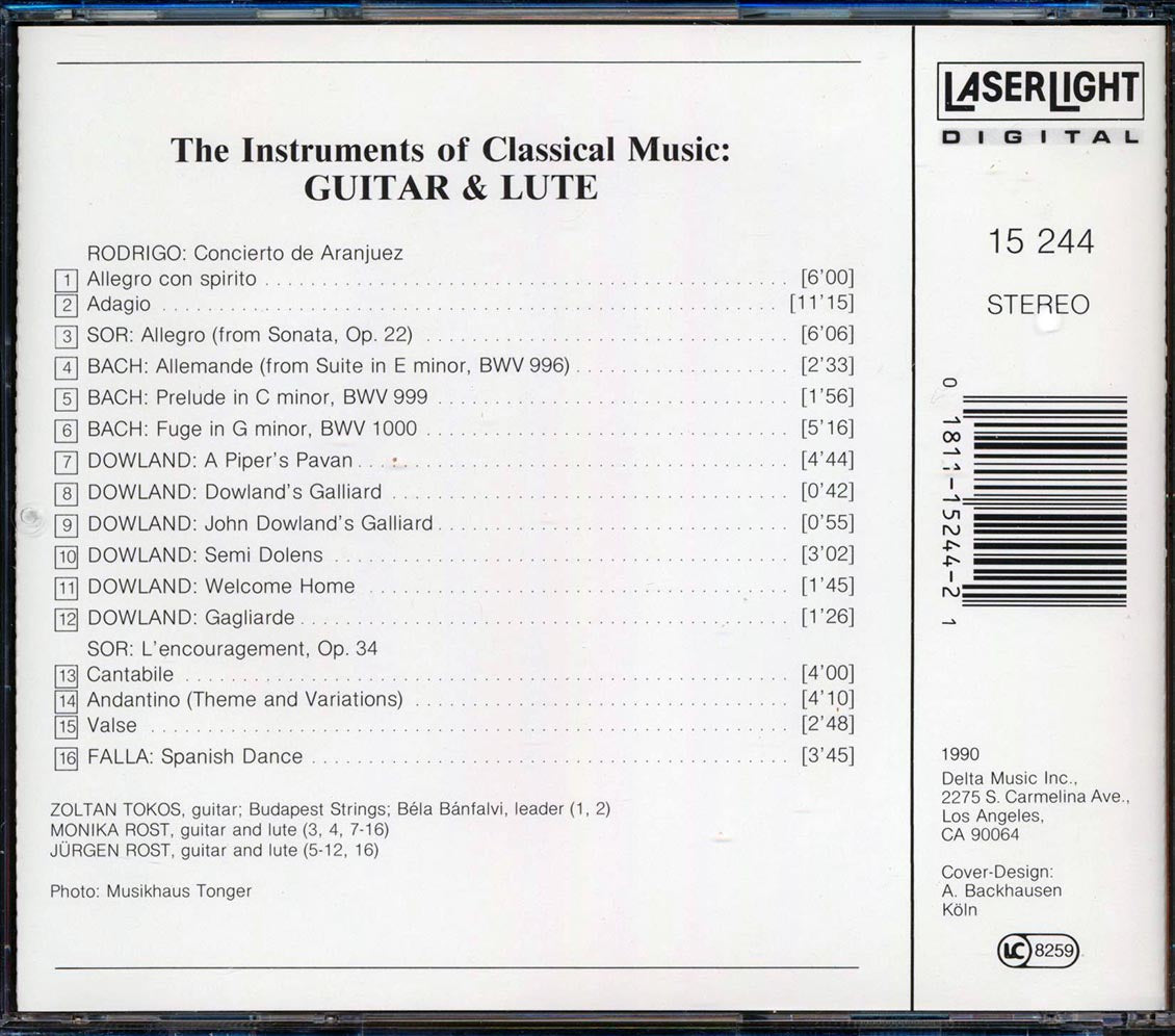 Vivaldi, Bach, Etc. - The Guitar & Lute Music CD