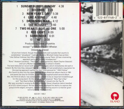 U2 War marked/ltd stock Music CD