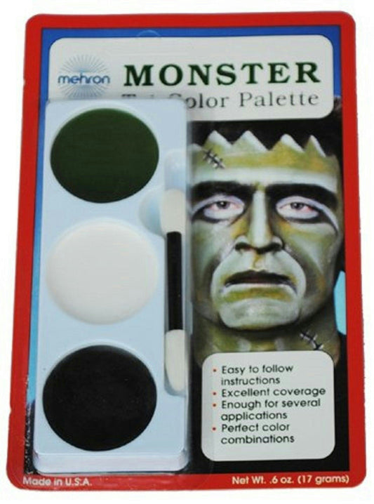 Mehron Tri-Color Palette Monster Professional Makeup Kit
