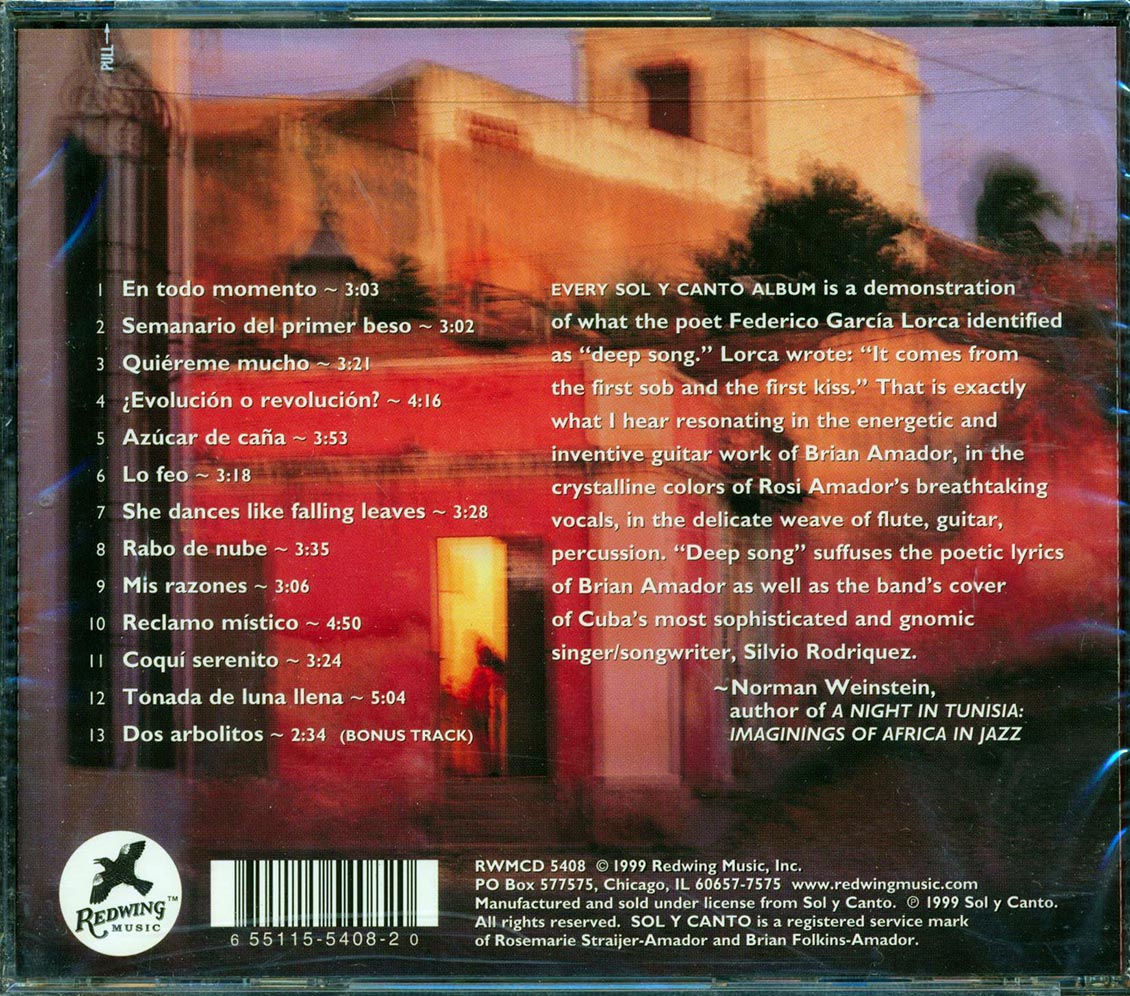 Sol Y Canto - En Todo Momento Music CD