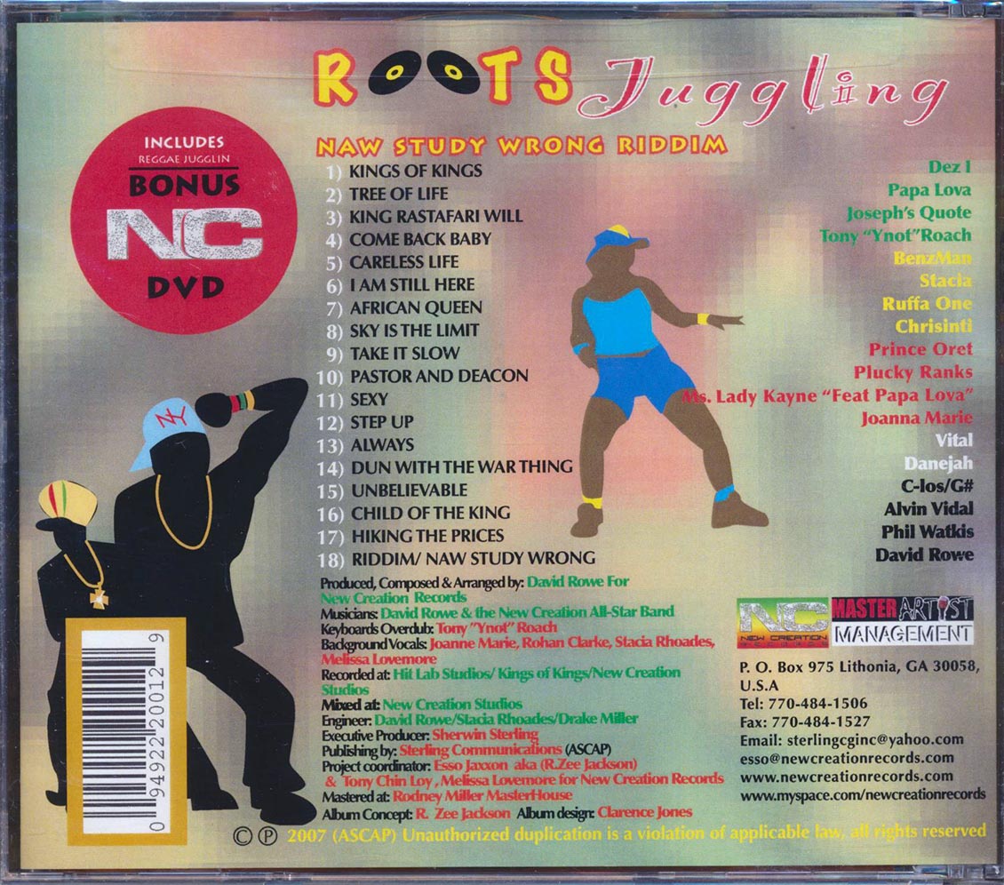 Chrisinti, Prince Orel, Plucky Ranks, Etc. - Roots Juggling: New Study Riddim Music CD