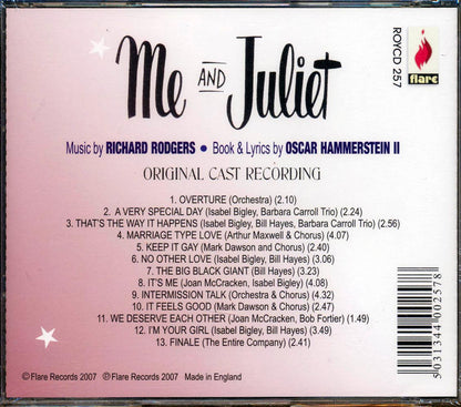 Richard Rodgers, Oscar Hammerstein III - Me And Juliet (Original Cast Recording) Music CD