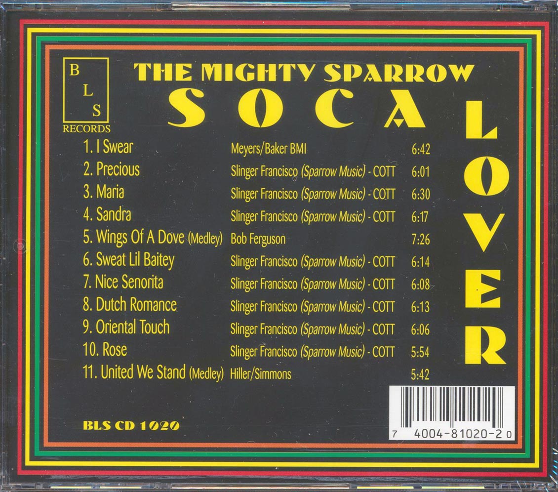 Mighty Sparrow - Soca Lover Music CD