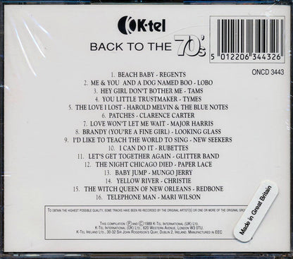 Redbone Clarence Carter Mungo Jerry Etc Back To The 70s Music CD