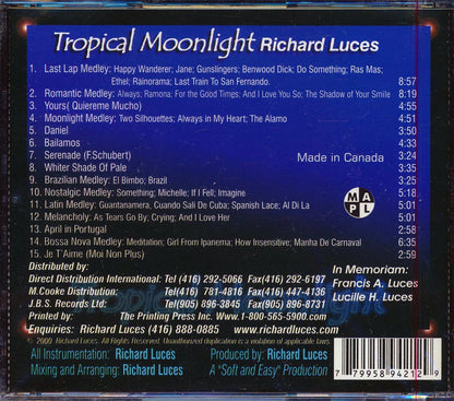 Richard Lucas Tropical Moonlight Music CD
