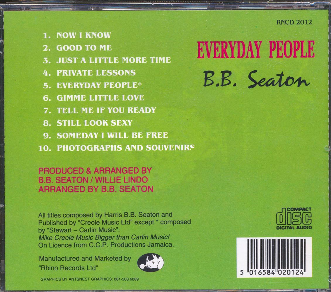 BB Seaton - Everyday People Music CD