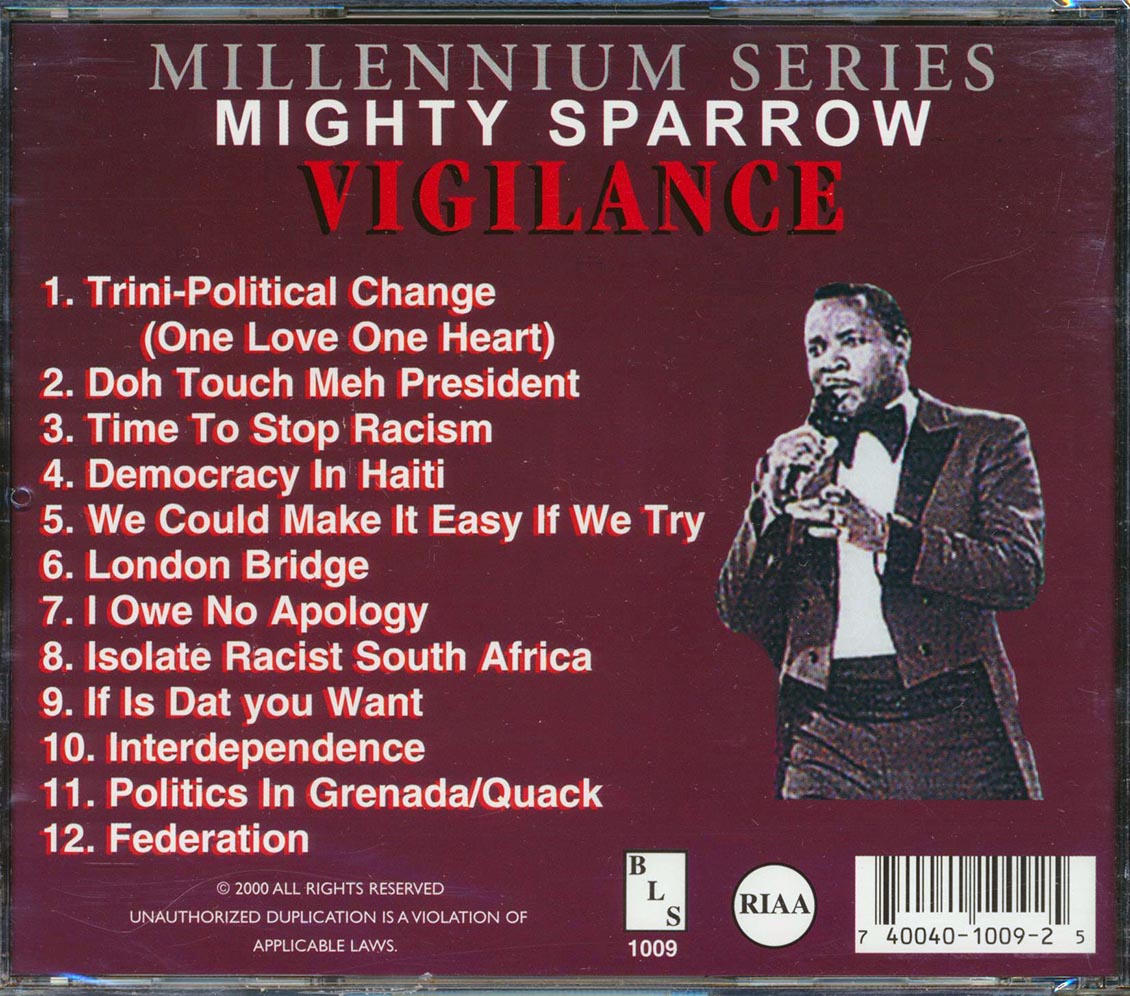 Mighty Sparrow - Vigilance: Millennium Series Music CD