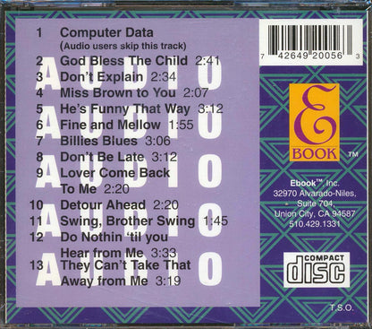 Billie Holiday Billie Holiday Music CD