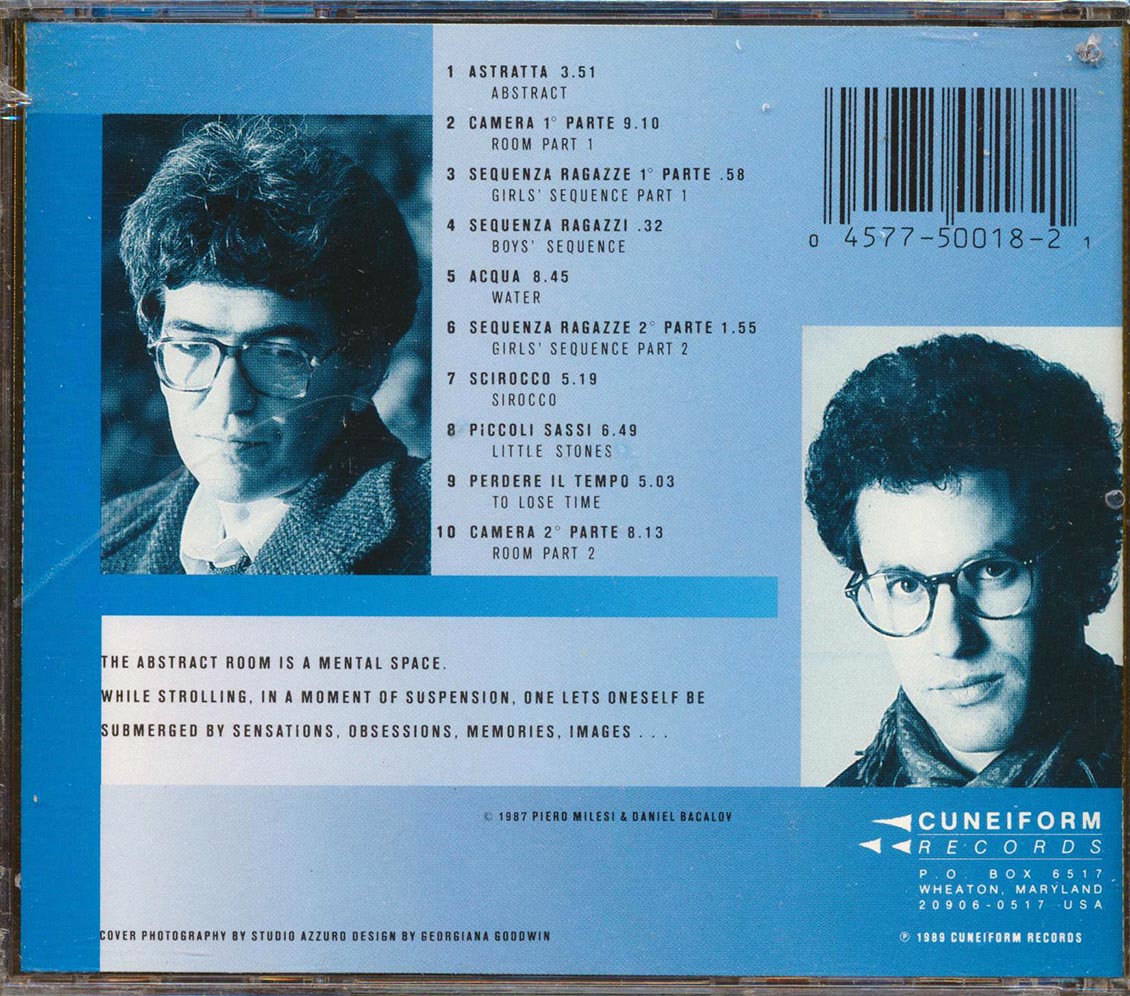 Piero Milesi Daniel Bacalov La Camera Astratta Music CD