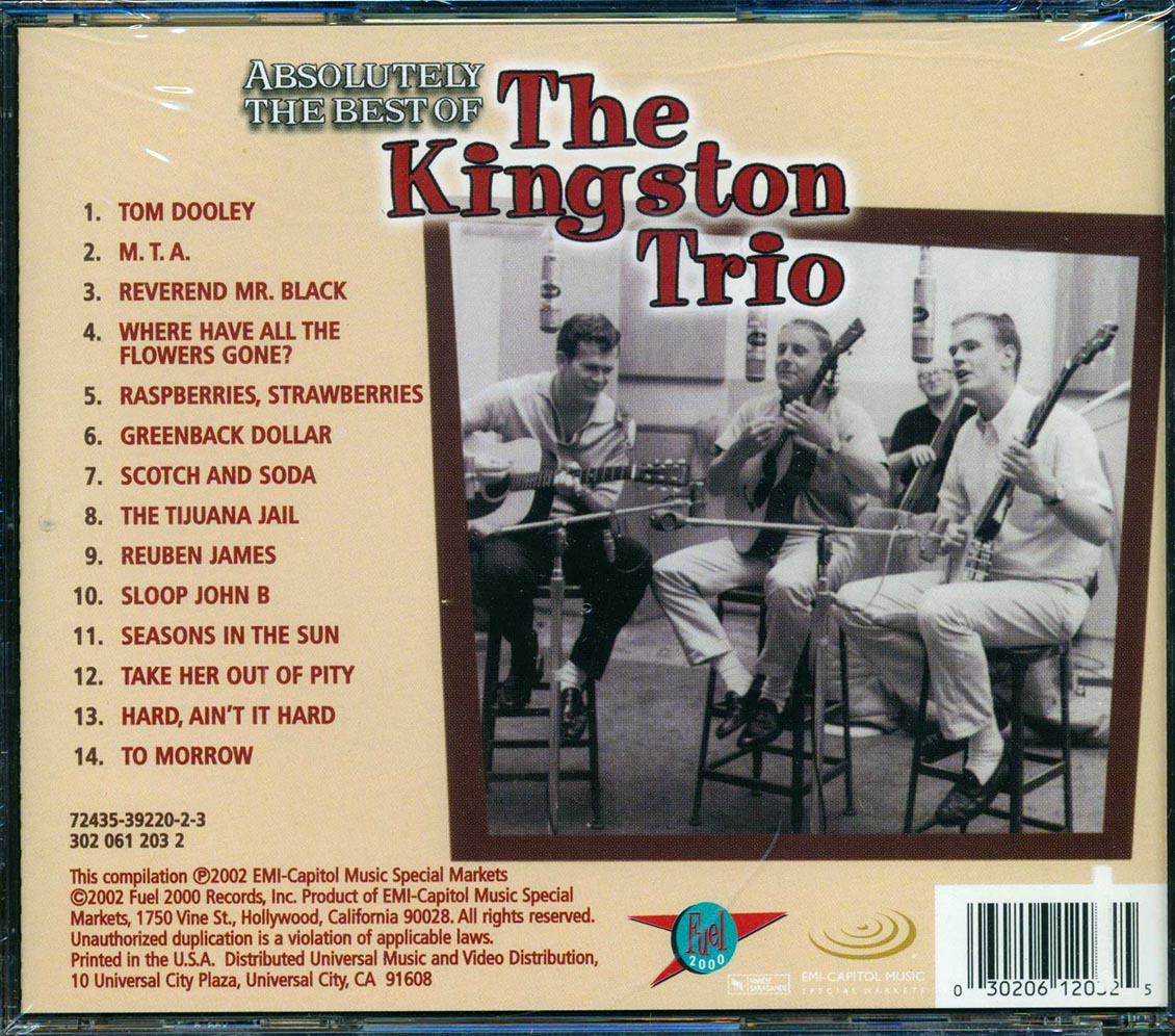 Kingston Trio - Absolutely The Best Of The Kingston Trio (marked/ltd stock) Music CD