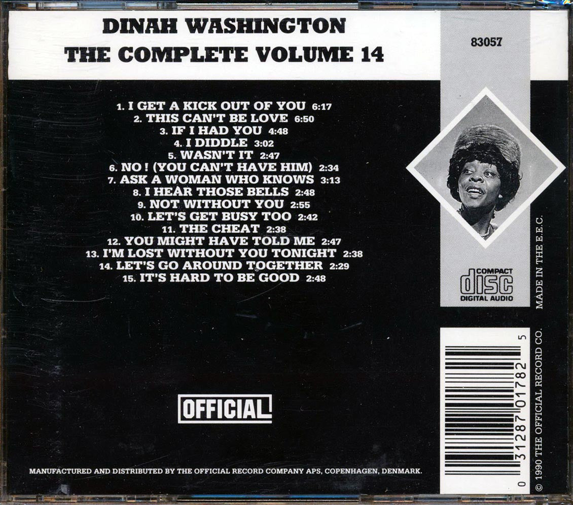 Dinah Washington - The Complete Dinah Washington Volume 14: 1955 Music CD