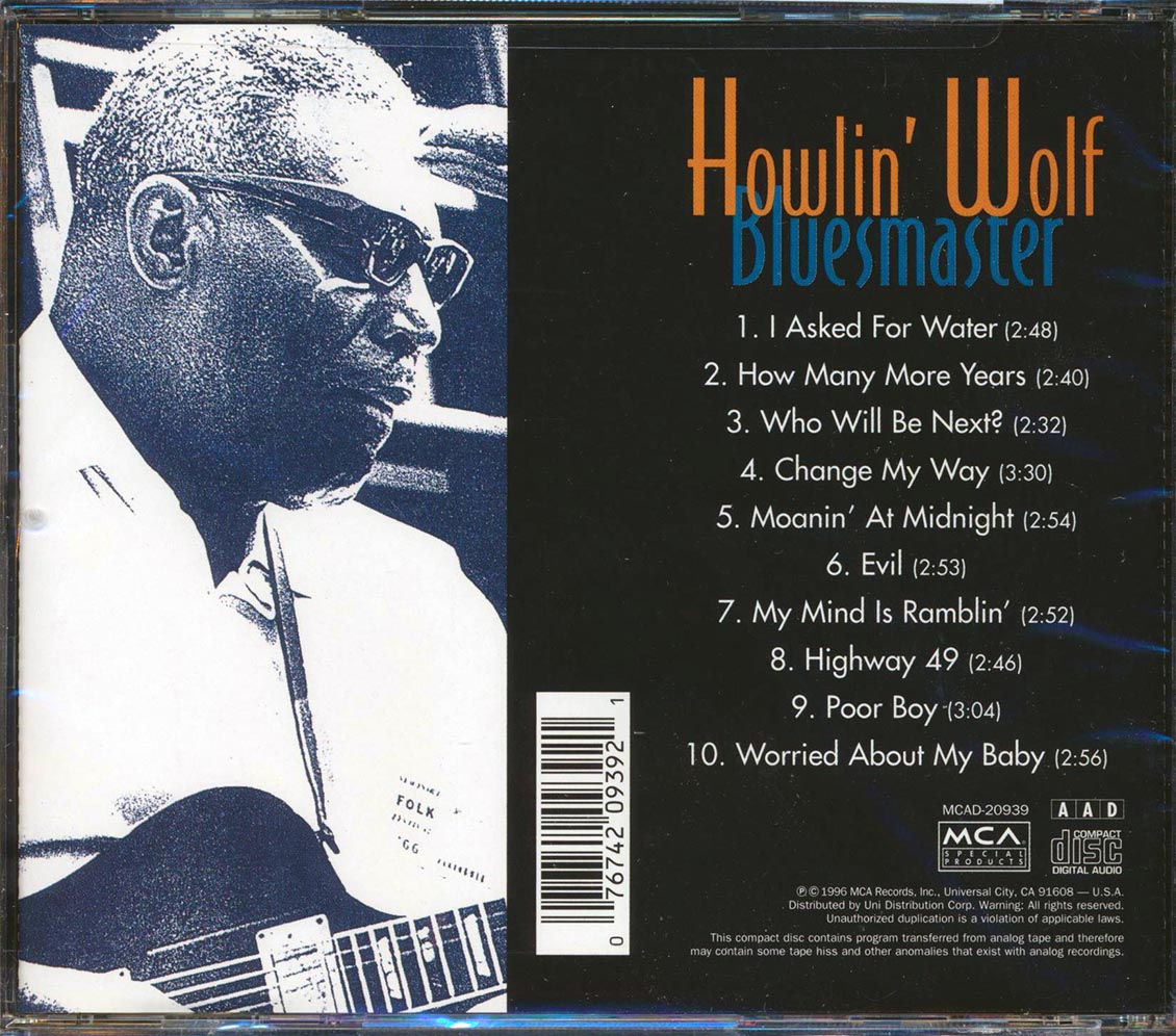 Howlin' Wolf - Bluesmaster Music CD
