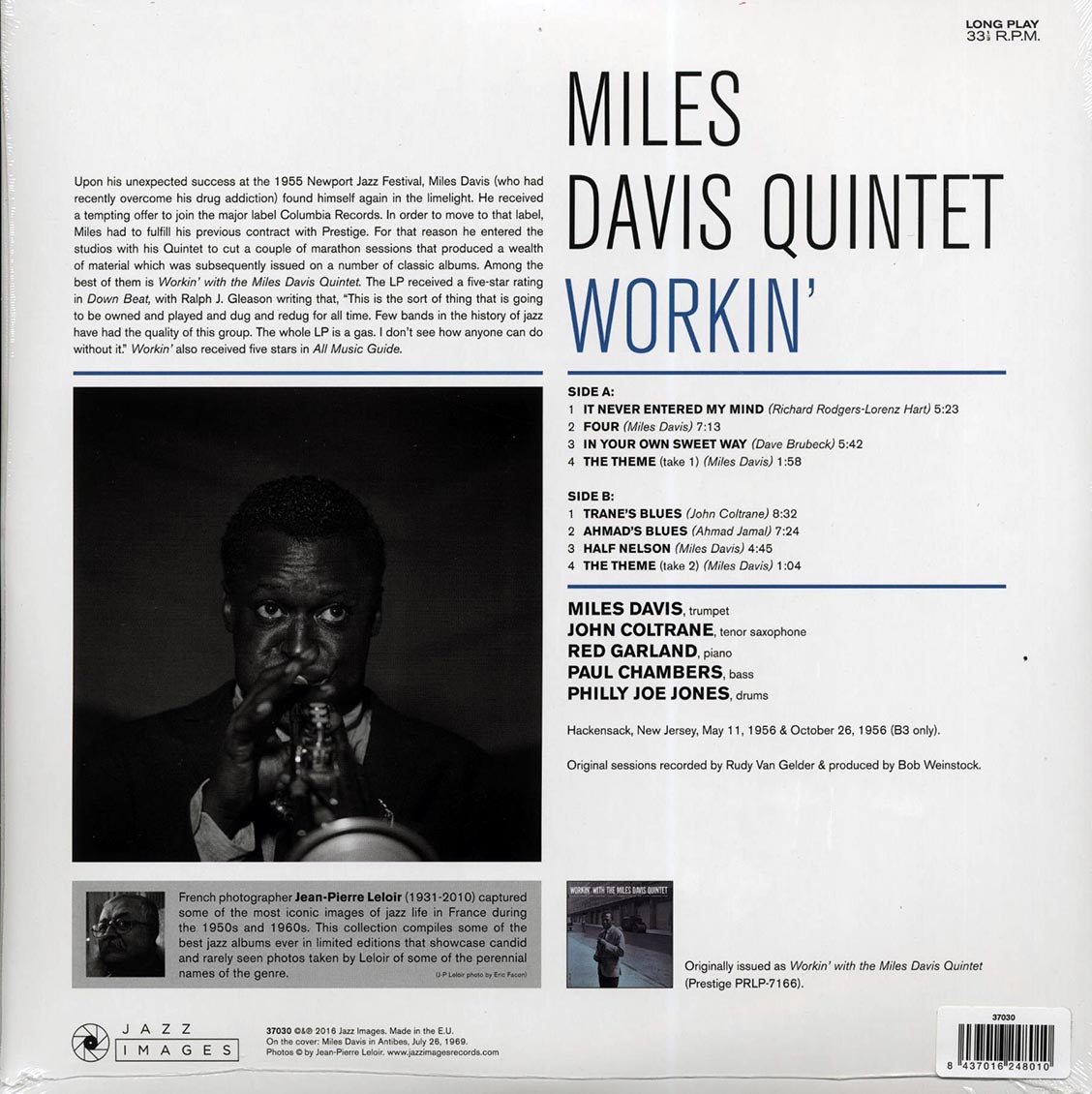 Miles Davis Quintet - Workin' (ltd. ed.) (180g) Vinyl Record