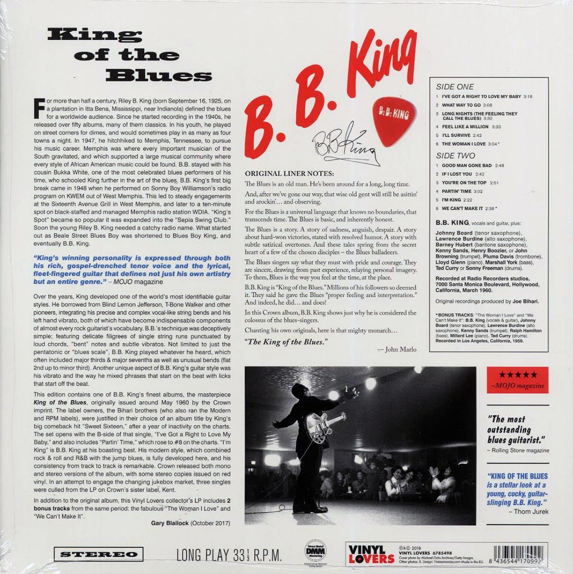 BB King - King Of The Blues (ltd. ed.) (180g) Vinyl Record