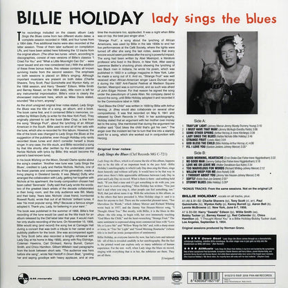 Billie Holiday - Lady Sings The Blues (+3 bonus tracks) (ltd. ed.) (180g) (remastered) Vinyl Record