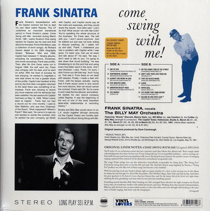 Frank Sinatra - Come Swing With Me! (+bonus track) (ltd. ed.) (180g) Vinyl Record