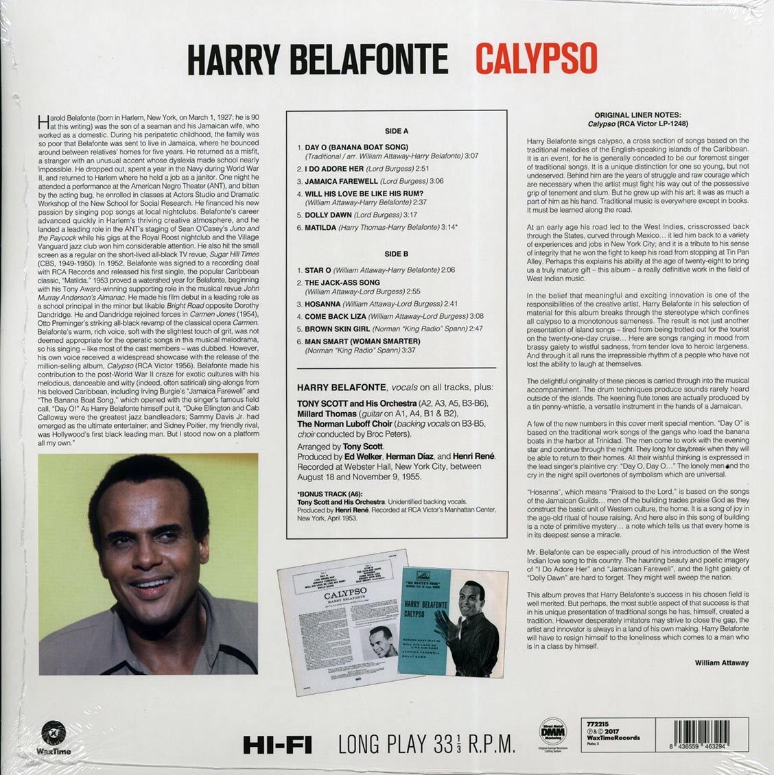 Harry Belafonte - Calypso (+bonus track) (ltd. ed.) (180g) Vinyl Record