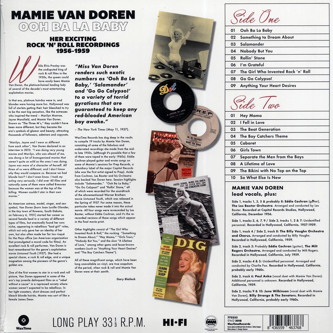 Mamie Van Doren - Ooh Ba La Baby: Her Exciting Rock N Roll Recordings 1956-1959 (ltd. ed.) (180g) Vinyl Record