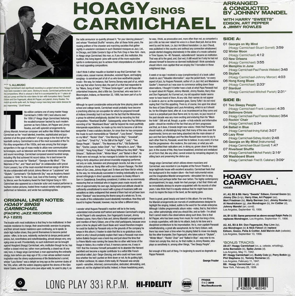 Hoagy Carmichael - Hoagy Sings Carmichael (+4 bonus tracks) (ltd. ed.) (180g) Vinyl Record
