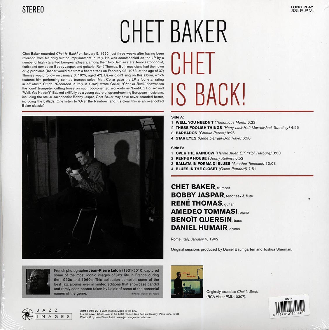 Chet Baker - Chet Is Back! (ltd. ed.) (180g) (High-Def VV) Vinyl Record
