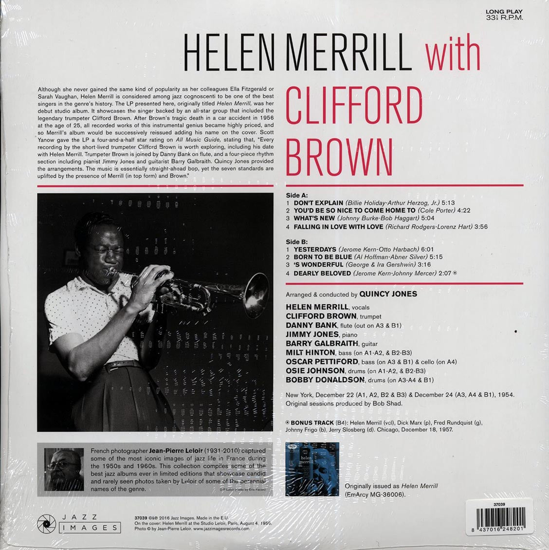 Helen Merrill, Clifford Brown - Helen Merrill With Clifford Brown (+bonus track) (ltd. ed.) (180g) Vinyl Record