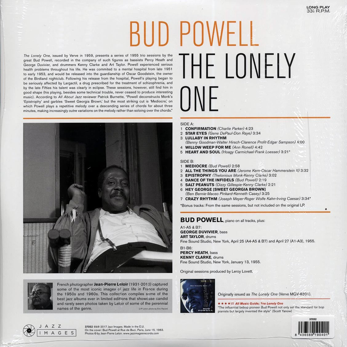 Bud Powell - The Lonely One (+2 bonus tracks) (ltd. ed.) (180g) (High-Def VV) Vinyl Record