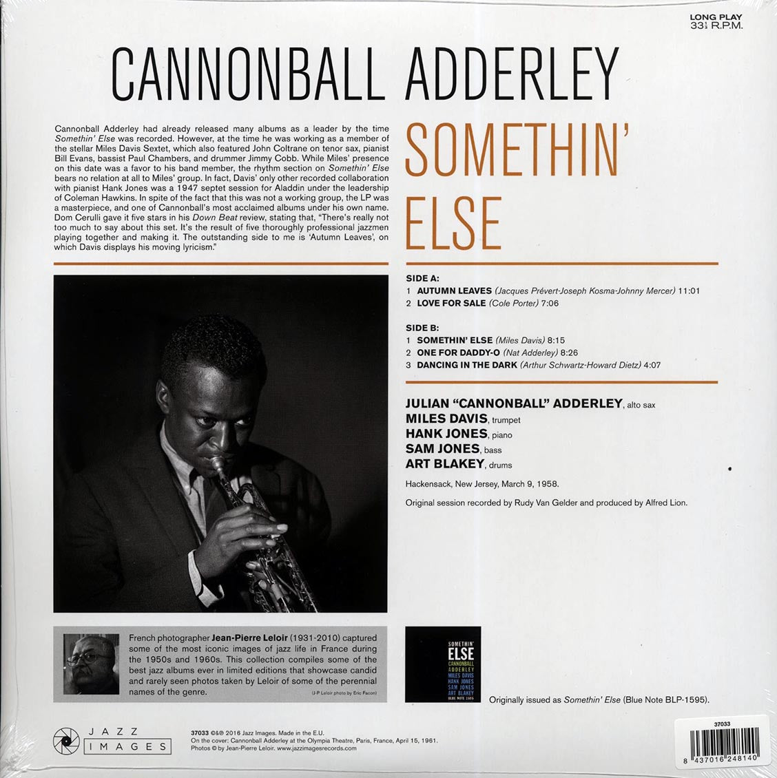 Cannonball Adderley - Somethin' Else (ltd. ed.) (180g) Vinyl Record