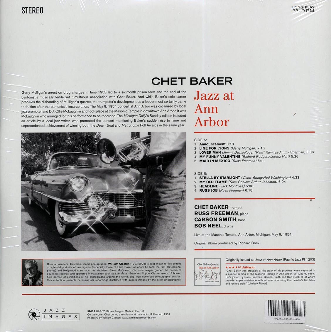 Chet Baker - Jazz At Ann Arbor (ltd. ed.) (180g) Vinyl Record