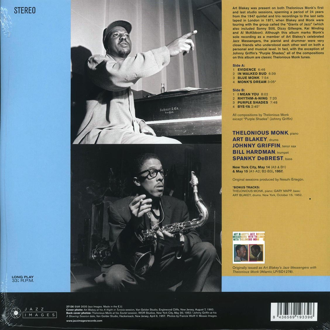 Art Blakey, Thelonious Monk - Jazz Connection (+2 bonus tracks) (ltd. ed.) (180g) Vinyl Record