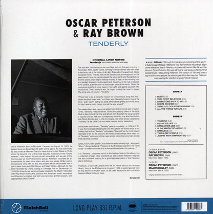 Oscar Peterson, Ray Brown - Tenderly (+bonus track) (ltd. ed.) (180g) Vinyl Record