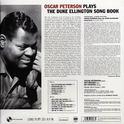 Oscar Peterson - Plays The Duke Ellington Song Book (+bonus track) (ltd. ed.) (180g) (remastered) Vinyl Record