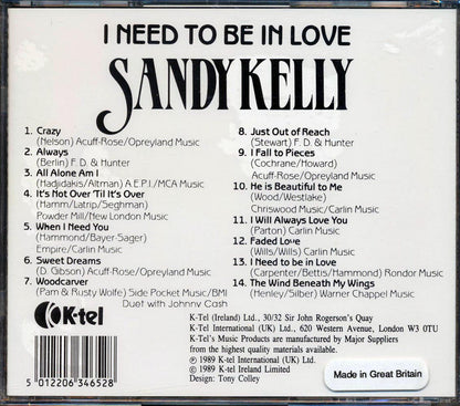 Sandy Kelly - I Need To Be In Love Music CD