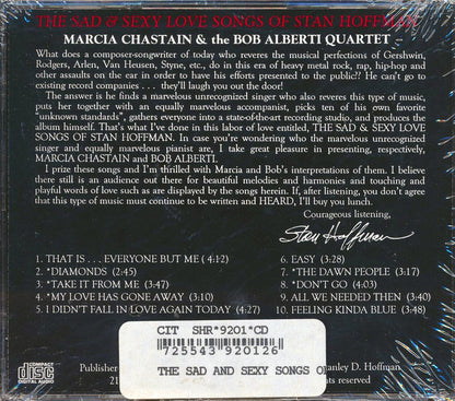 Marcia Chastain & Bob Alberti Quartet - The Sad & Sexy Love Songs Of Stan Hoffman Music CD