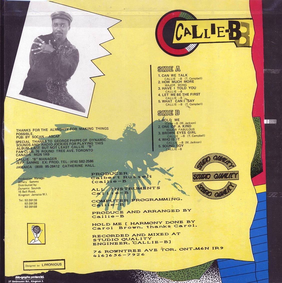 Callie B - Callie B (Jamaica press) (orig. press) Vinyl Record