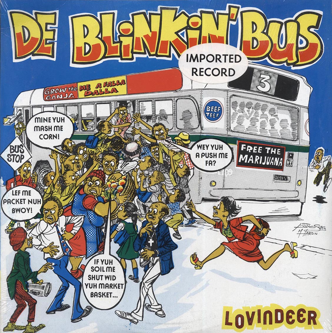 Lovindeer - De Blinkin' Bus (Jamaica press) (orig. press) Vinyl Record