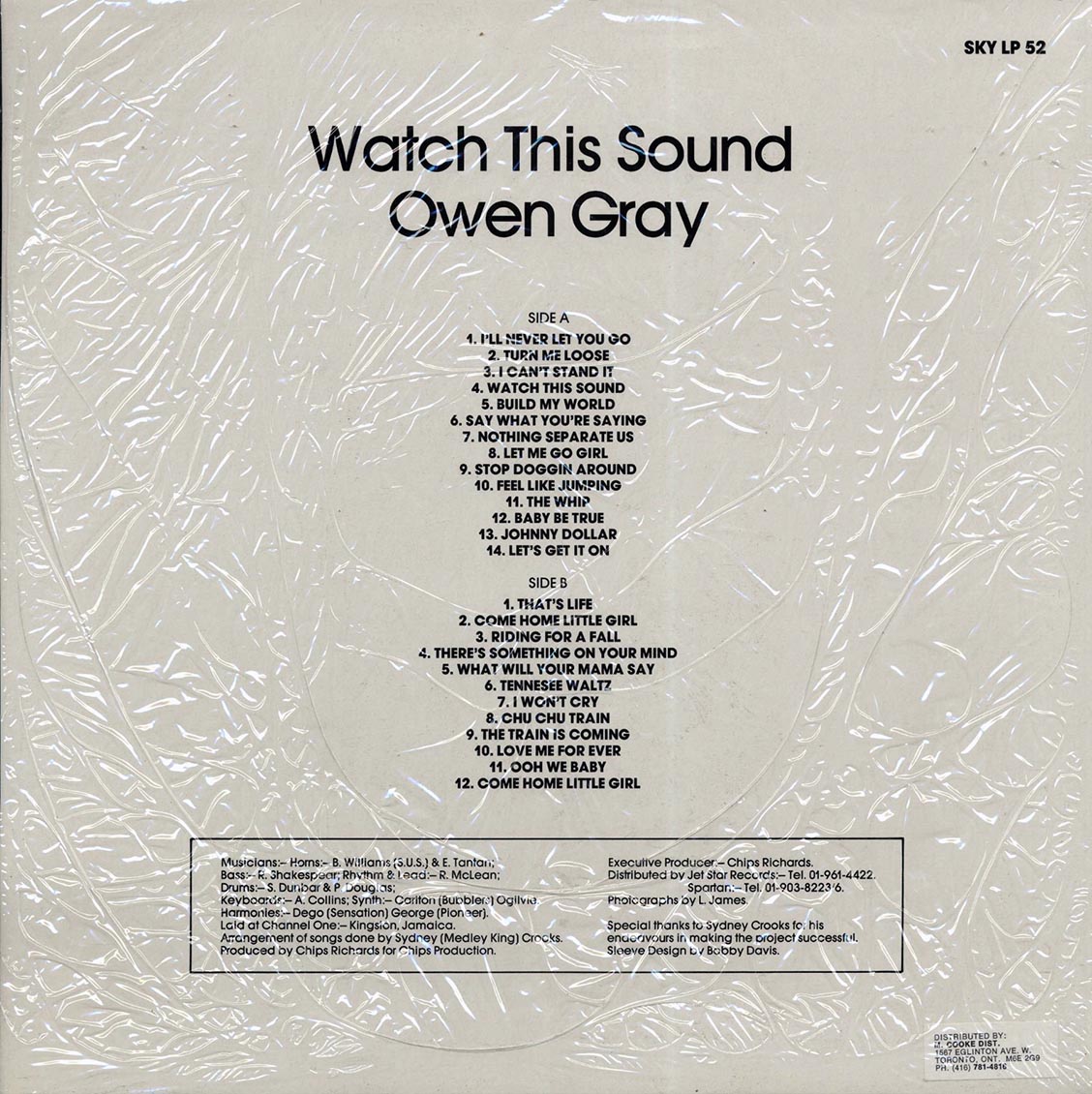 Owen Gray - Watch This Sound (UK press) (orig. press) Vinyl Record